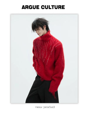 desc::heavyweight-distressed-gem-turtleneck-sweater-detail-img-4