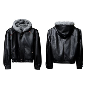 heavyweight-faux-fur-hooded-leather-jacket-goth-streetwear-black-top