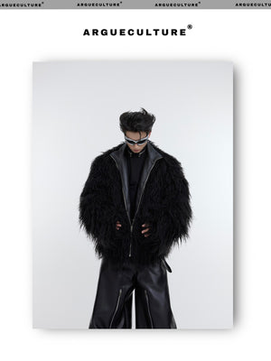 desc::heavyweight-faux-fur-wavy-jacket-vintage-streetwear-detail-img-1
