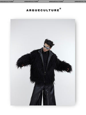 desc::heavyweight-faux-fur-wavy-jacket-vintage-streetwear-detail-img-12