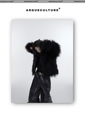 desc::heavyweight-faux-fur-wavy-jacket-vintage-streetwear-detail-img-7