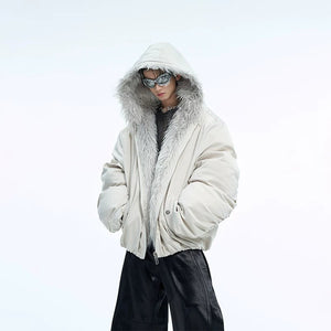 Close-up of the soft faux mink fleece interior lining for warmth.