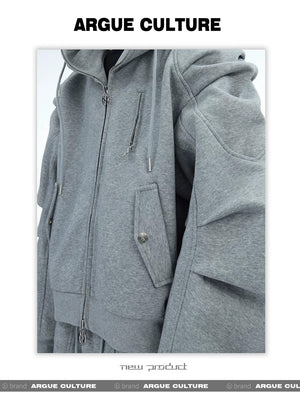 desc::heavyweight-pleated-zip-hoodie-baggy-set-streetwear-detail-img-15