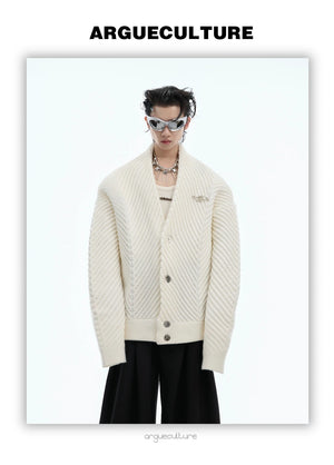 desc::heavyweight-ribbed-v-neck-cardigan-loose-knit-sweater-detail-img-12