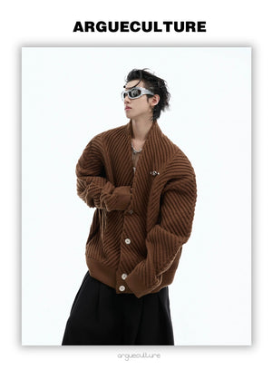 desc::heavyweight-ribbed-v-neck-cardigan-loose-knit-sweater-detail-img-22