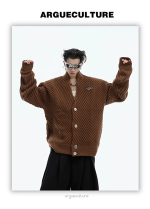 desc::heavyweight-ribbed-v-neck-cardigan-loose-knit-sweater-detail-img-23