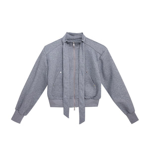 heavyweight-shimmer-split-high-neck-tracksuit-jacket-gray-top