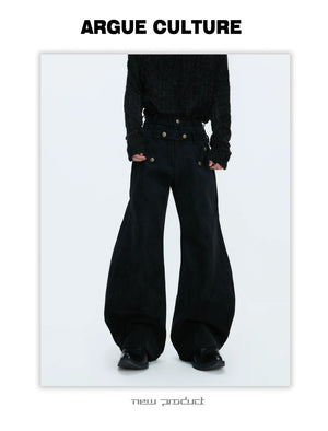 desc::heavyweight-suede-curved-paneled-vintage-streetwear-pants-detail-img-9