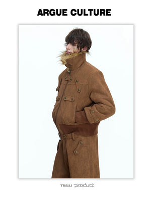 desc::heavyweight-vintage-suede-jacket-with-faux-fur-collar-detail-img-2