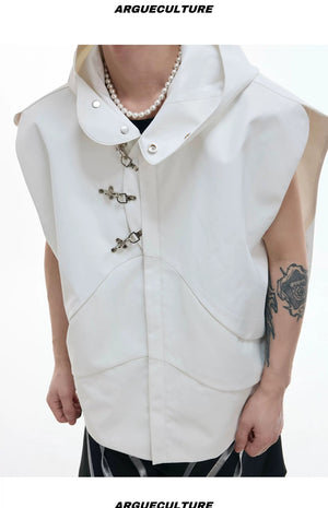 desc::hooded-sleeveless-vest-pants-set-with-metal-buckles-detail-img-11
