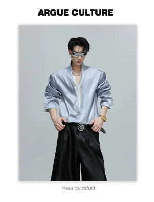 desc::lace-patchwork-cropped-satin-v-neck-blouse-for-streetwear-detail-img-14