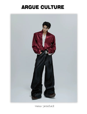 desc::lace-patchwork-cropped-satin-v-neck-blouse-for-streetwear-detail-img-6