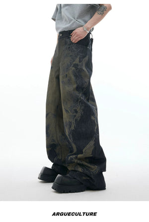 desc::laser-engraved-baggy-jeans-vintage-wash-loose-denim-detail-img-9