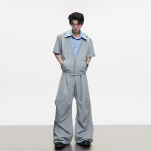 Macro shot of the 320g heavyweight cooling tech fabric texture