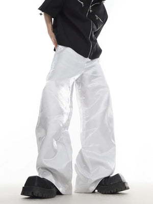 Back view showing high waist and clean pocket construction