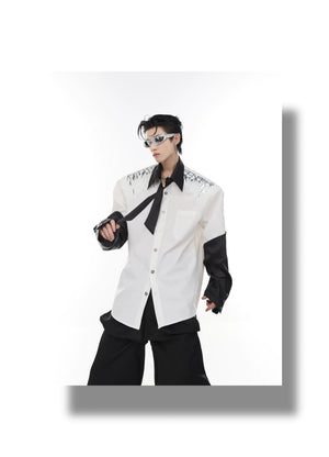 desc::liquid-metal-shoulder-pad-oversized-shirt-jacket-detail-img-4