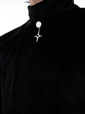 Streetwear outfit featuring a red liquid metallic long sleeve base layer.