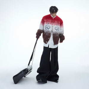 Detail shot of the unique anti-fur collar design on this premium streetwear sweater