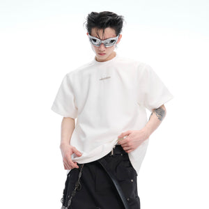 Front and back view of limited-edition oversized t-shirt with unique bone line pattern design