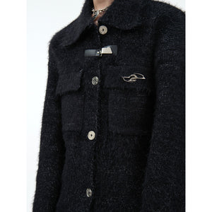 Luxury oversized coat with metal trim accents made from ultra-soft Arctic fleece for maximum winter warmth and comfort