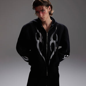 Close-up of premium heavyweight cotton fabric showing quality stitching and soft texture