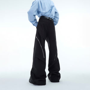 Breathable polyester blend trousers with signature logo print in streetwear style