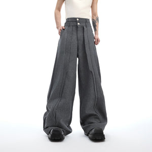 Close-up of statement shoulder pads on deconstructed blazer for bold fashion statement