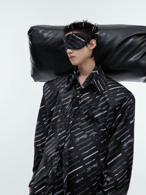 Silk-satin padded shoulder shirt loungewear set for couples with detachable shoulder pads, premium silk-viscose fabric