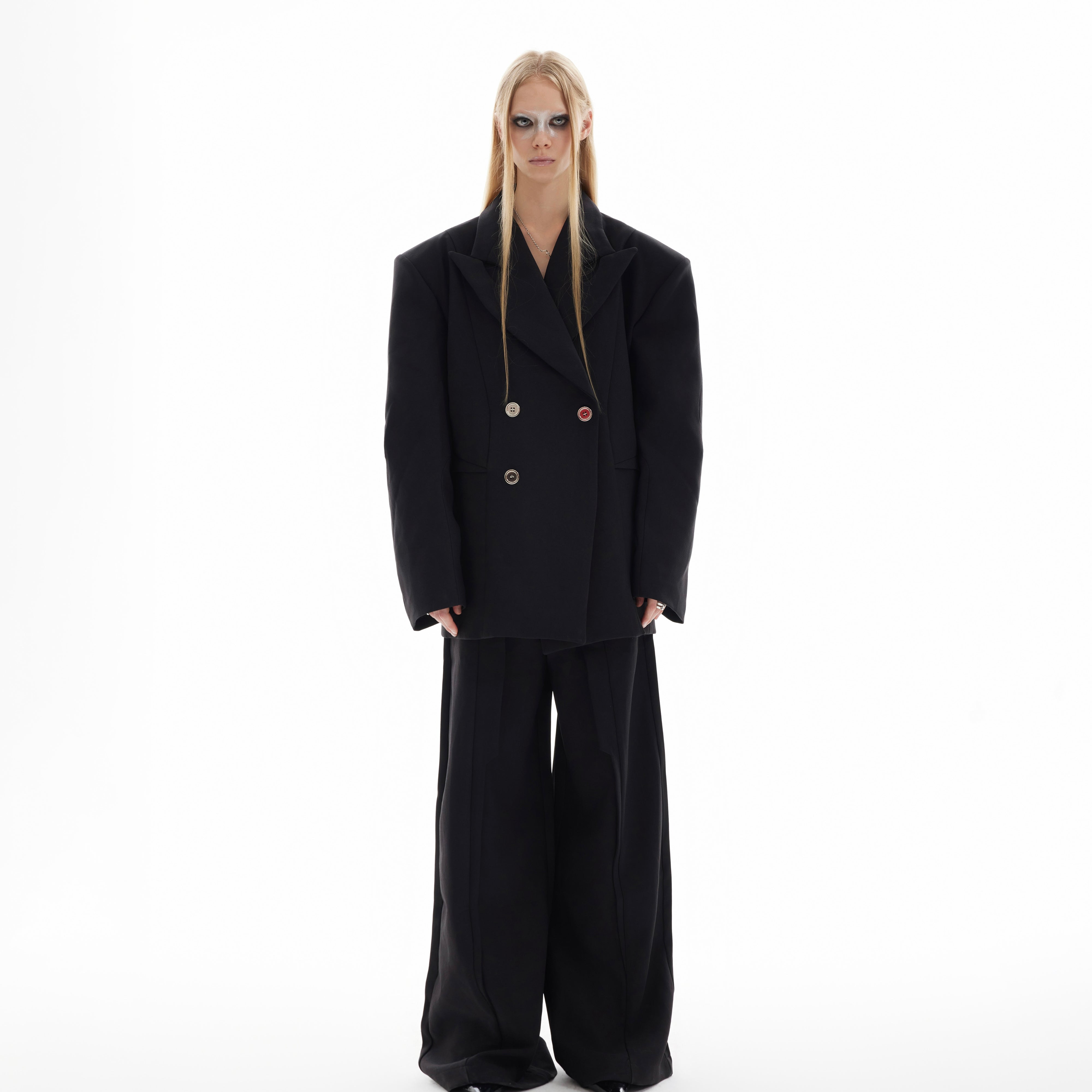 Slim fit pants featuring loose texture design, perfect for urban streetwear and modern fashion looks