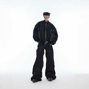 Luxury suede bomber jacket offering exceptional warmth and urban edge for winter fashion