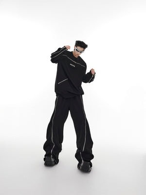 Urban unisex zip hoodie with premium metal hardware and oversized fit