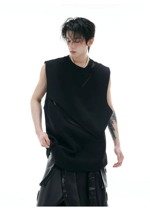 desc::mesh-cutout-sleeveless-tank-top-streetwear-slim-vest-detail-img-9