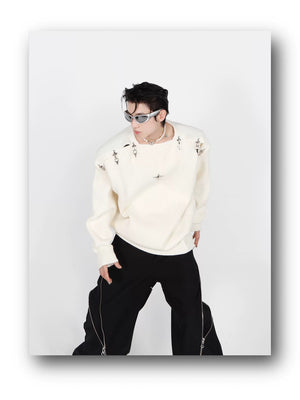 desc::metal-buckle-cutout-knit-sweater-streetwear-pullover-detail-img-7