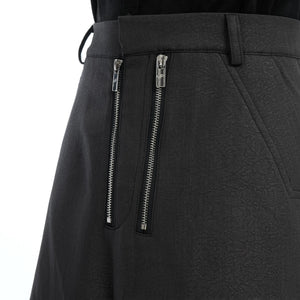 Detailed shot of the high-quality metal double zipper design