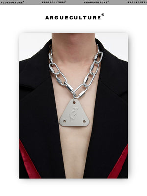 desc::metal-triangle-pendant-punk-heavy-industrial-necklace-detail-img-4
