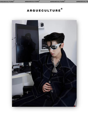 desc::metal-triangle-pendant-punk-heavy-industrial-necklace-detail-img-7