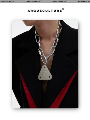 desc::metal-triangle-pendant-punk-heavy-industrial-necklace-detail-img-9
