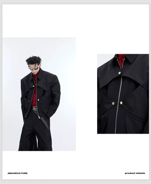 desc::metallic-liquid-crop-jacket-avant-garde-streetwear-detail-img-4
