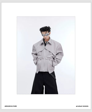 desc::metallic-liquid-crop-jacket-avant-garde-streetwear-detail-img-9