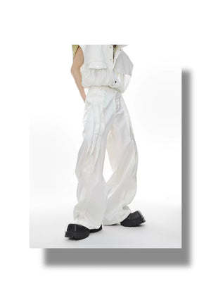 desc::metallic-liquid-luster-straight-pants-with-metal-buckle-detail-img-6