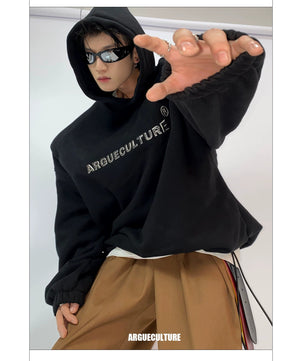 desc::metallic-print-fleece-hoodie-with-padded-shoulders-detail-img-11