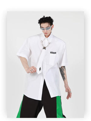 desc::minimalist-boxy-shirt-with-metal-tie-clip-detail-detail-img-4
