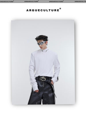 desc::mock-neck-zip-padded-undershirt-slim-streetwear-top-detail-img-7