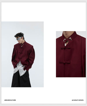 desc::neo-chinese-pleated-frog-button-blazer-jacket-detail-img-19