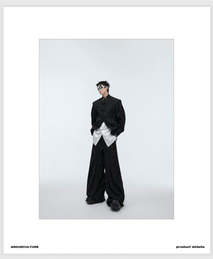 desc::neo-chinese-pleated-frog-button-blazer-jacket-detail-img-8