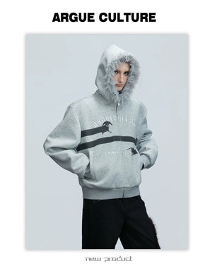 desc::oversized-dachshund-fur-collar-zip-up-hoodie-for-men-detail-img-14