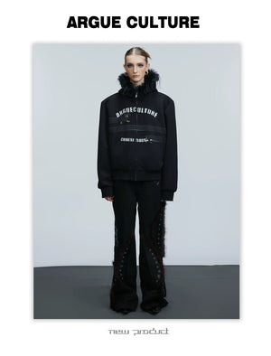 desc::oversized-dachshund-fur-collar-zip-up-hoodie-for-men-detail-img-5