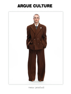 desc::oversized-deconstructed-wool-blazer-set-with-cinched-waist-detail-img-1