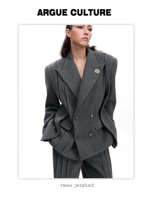 desc::oversized-deconstructed-wool-blazer-set-with-cinched-waist-detail-img-15