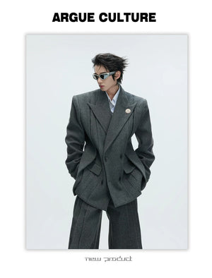 desc::oversized-deconstructed-wool-blazer-set-with-cinched-waist-detail-img-22